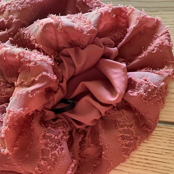 Lulu’s Cherish This Moment Rusty Rose Ruched Asymmetrical Mini Dress XS NWT - Picture 6 of 10